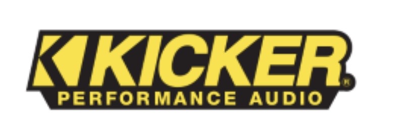 Kicker Performance Audio logo featuring bold yellow text on a black background.
